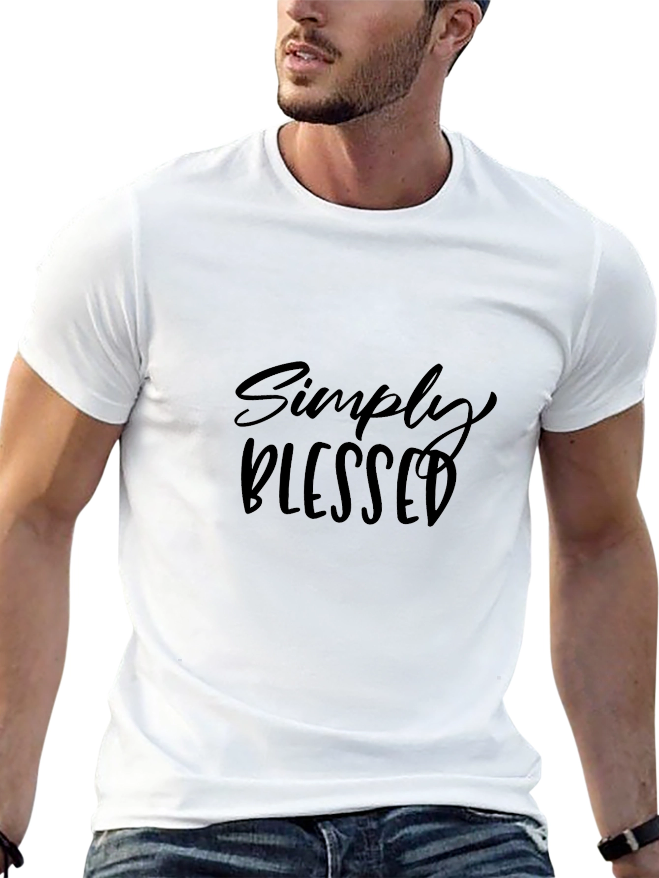 Simply Blessed Black Graphic T-Shirt