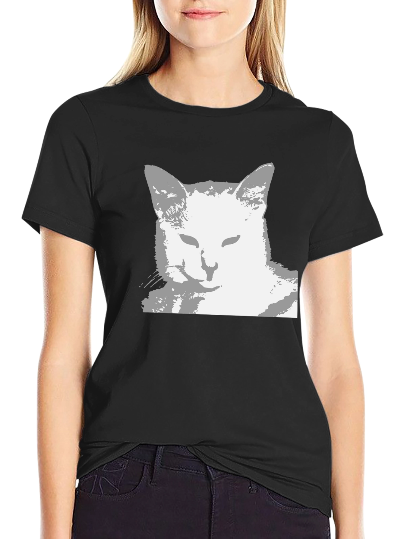 Cool Cat Graphic Tee - Black Unisex Shirt