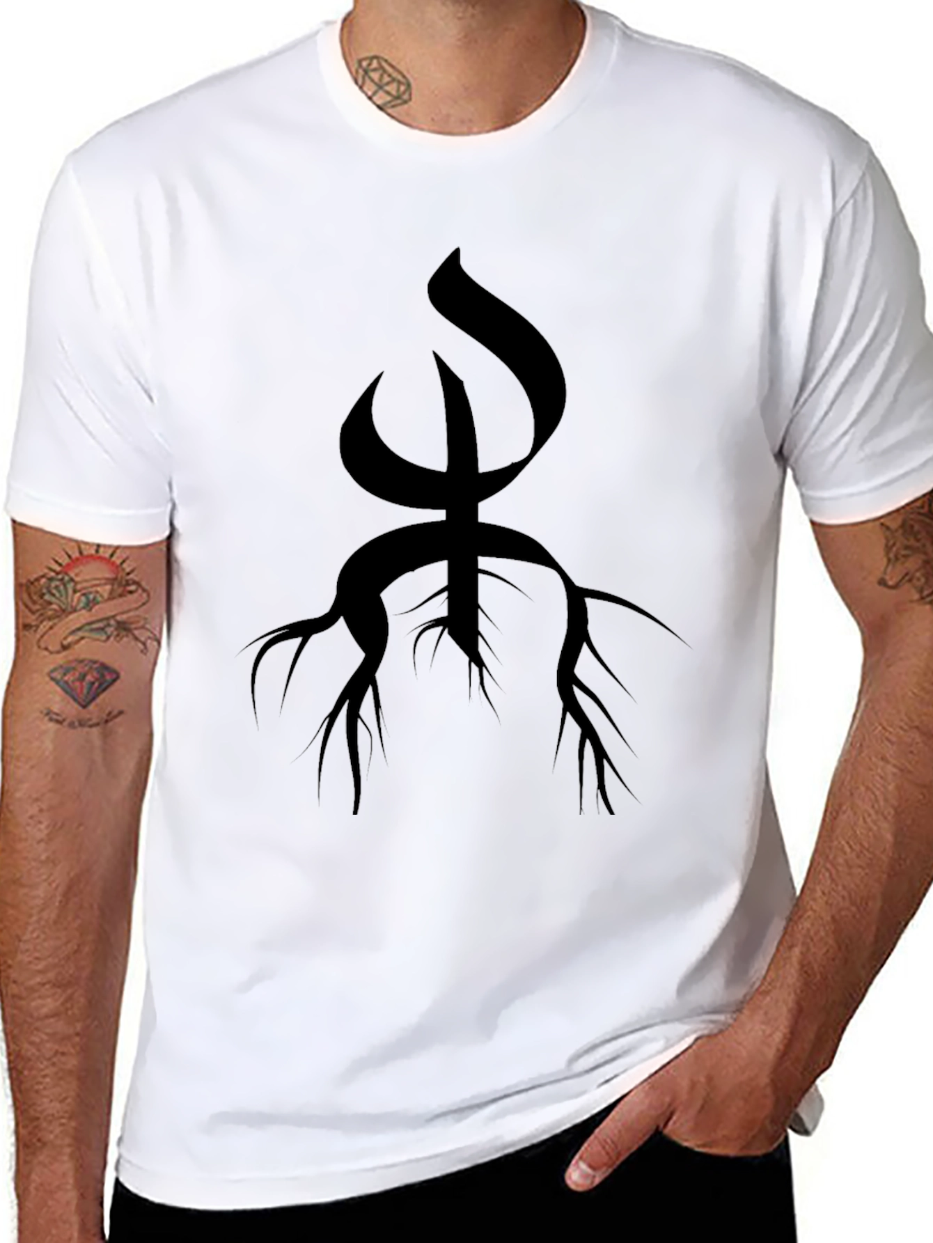Symbolic Black Graphic Tee - Unique Design