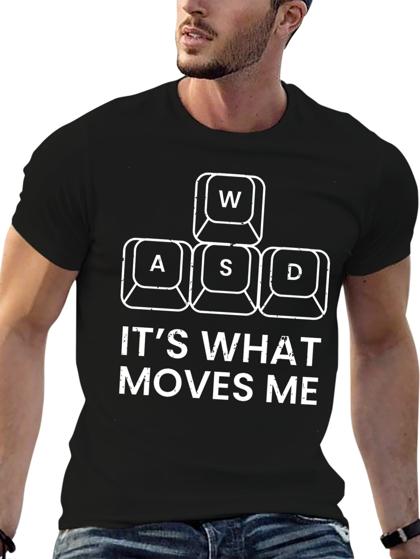 Gamer T-Shirt: WASD Its What Moves Me Graphic Tee