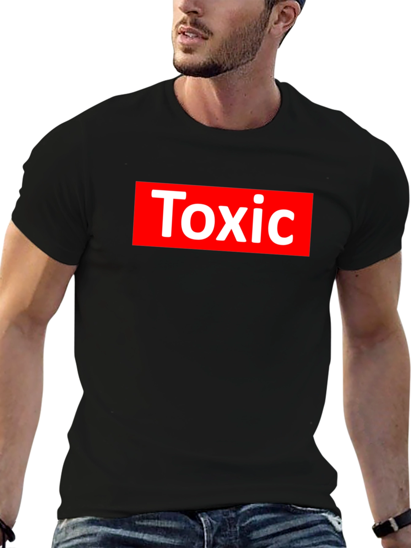 Toxic Graphic Tee - Street Style Black T-Shirt