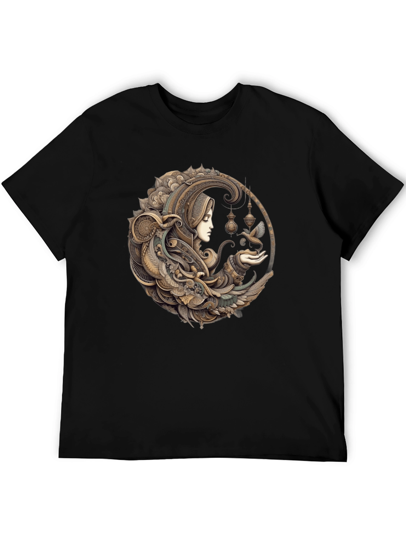 Art Nouveau Woman & Dove Graphic Tee