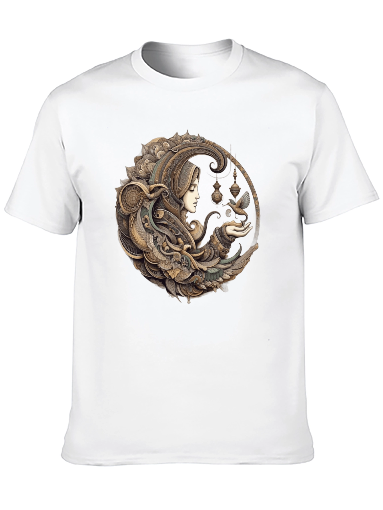 Art Nouveau Woman & Dove Graphic Tee