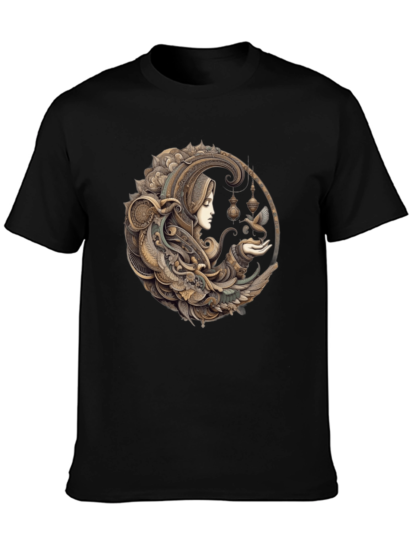Art Nouveau Woman & Dove Graphic Tee