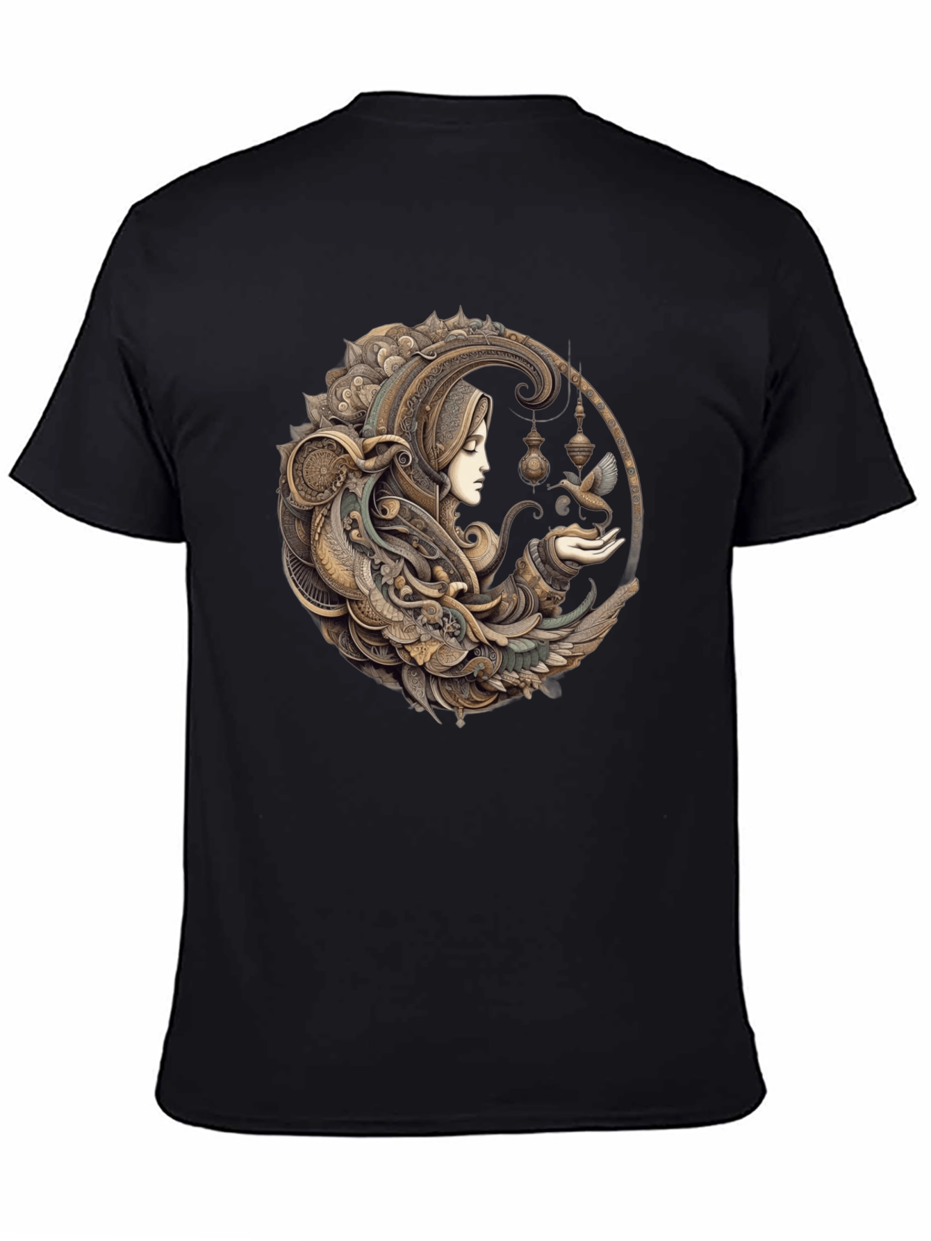 Art Nouveau Woman & Dove Graphic Tee