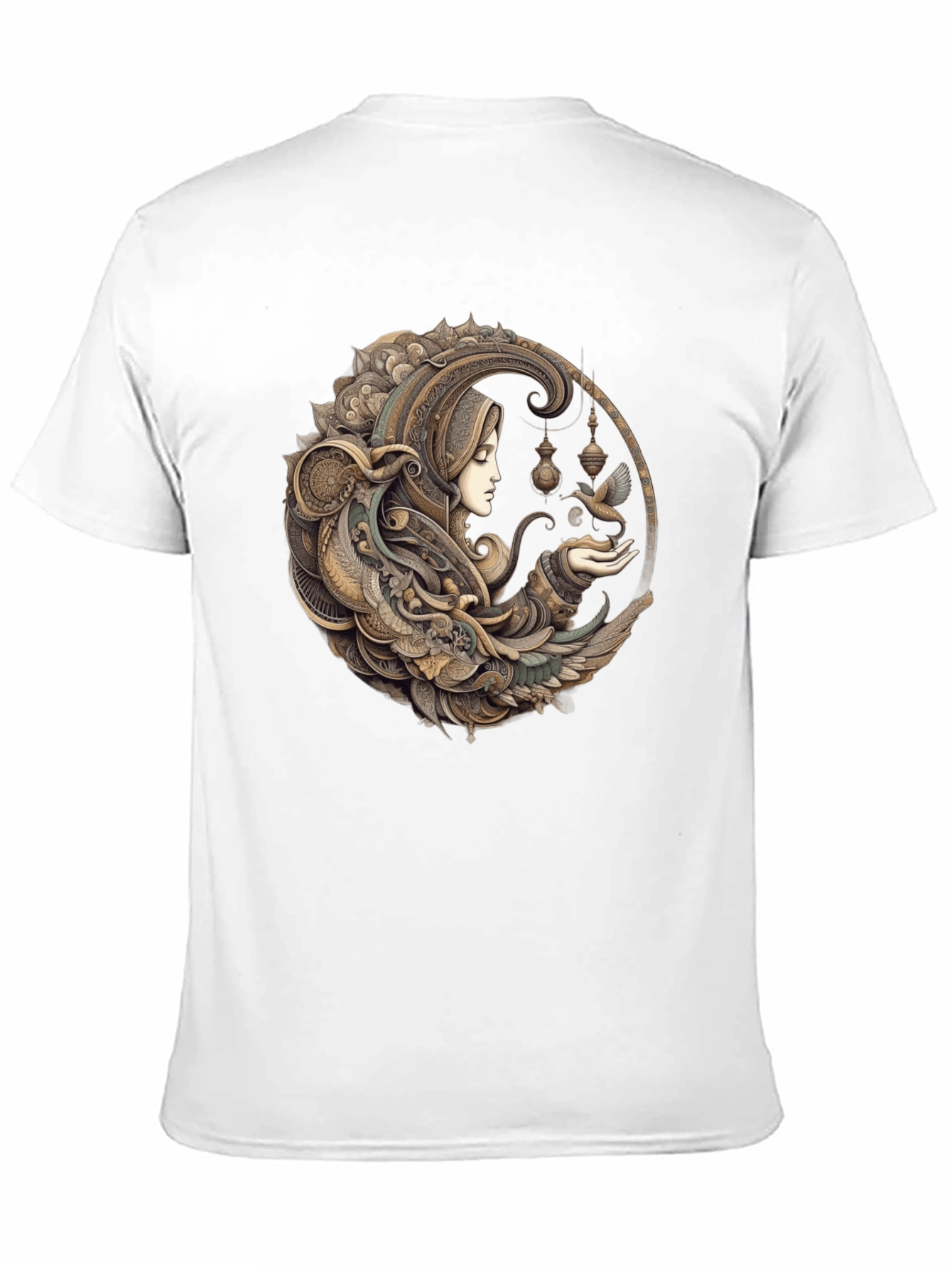 Art Nouveau Woman & Dove Graphic Tee