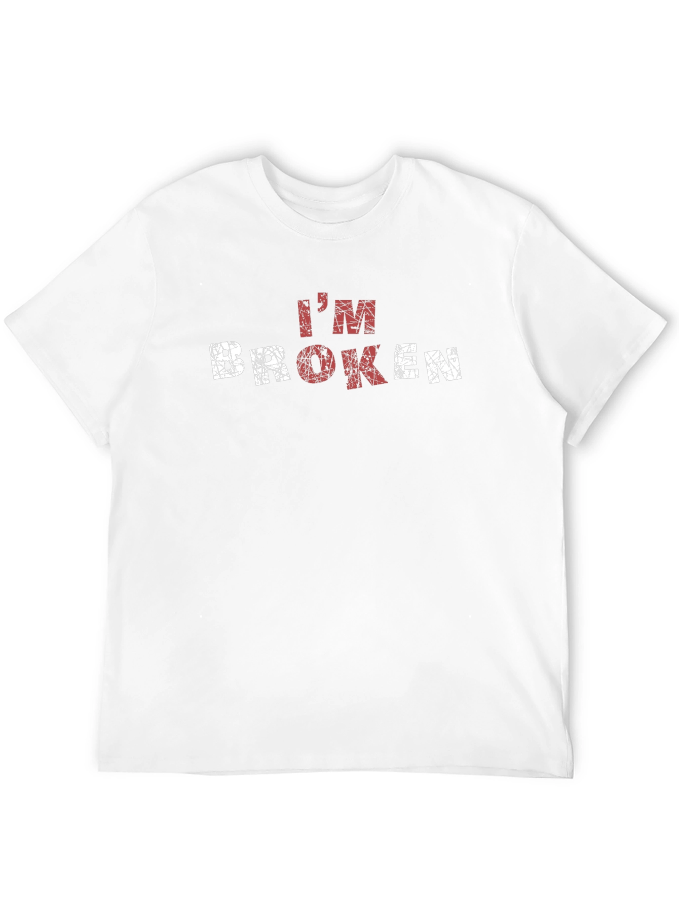Im Broken Graphic Tee - Distressed Print T-Shirt