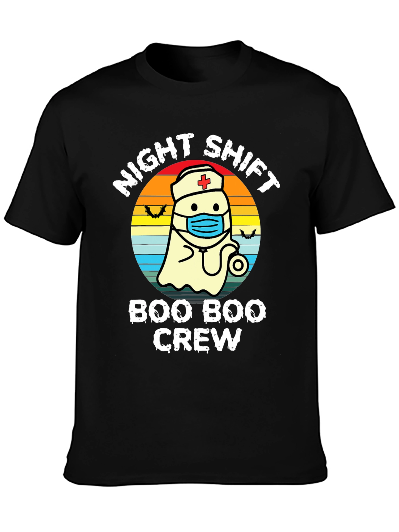 Night Shift Boo Boo Crew Nurse Ghost T-Shirt