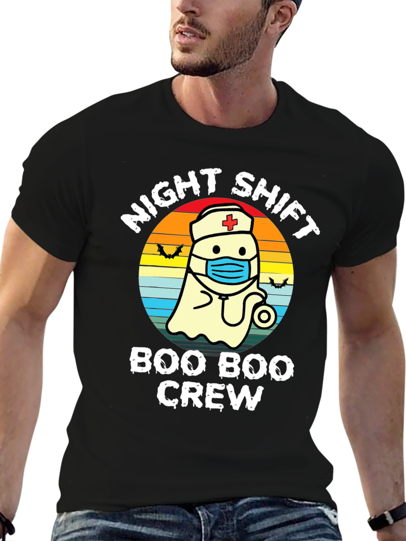 Night Shift Boo Boo Crew Nurse Ghost T-Shirt