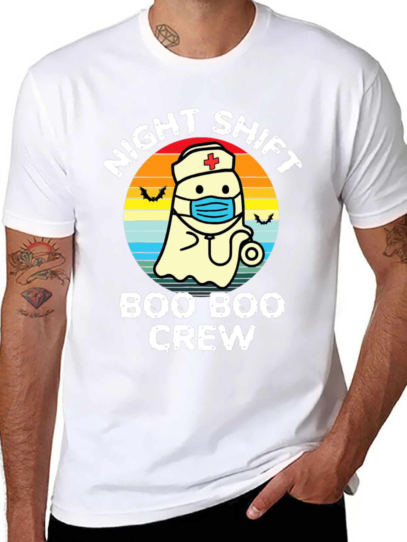 Night Shift Boo Boo Crew Nurse Ghost T-Shirt