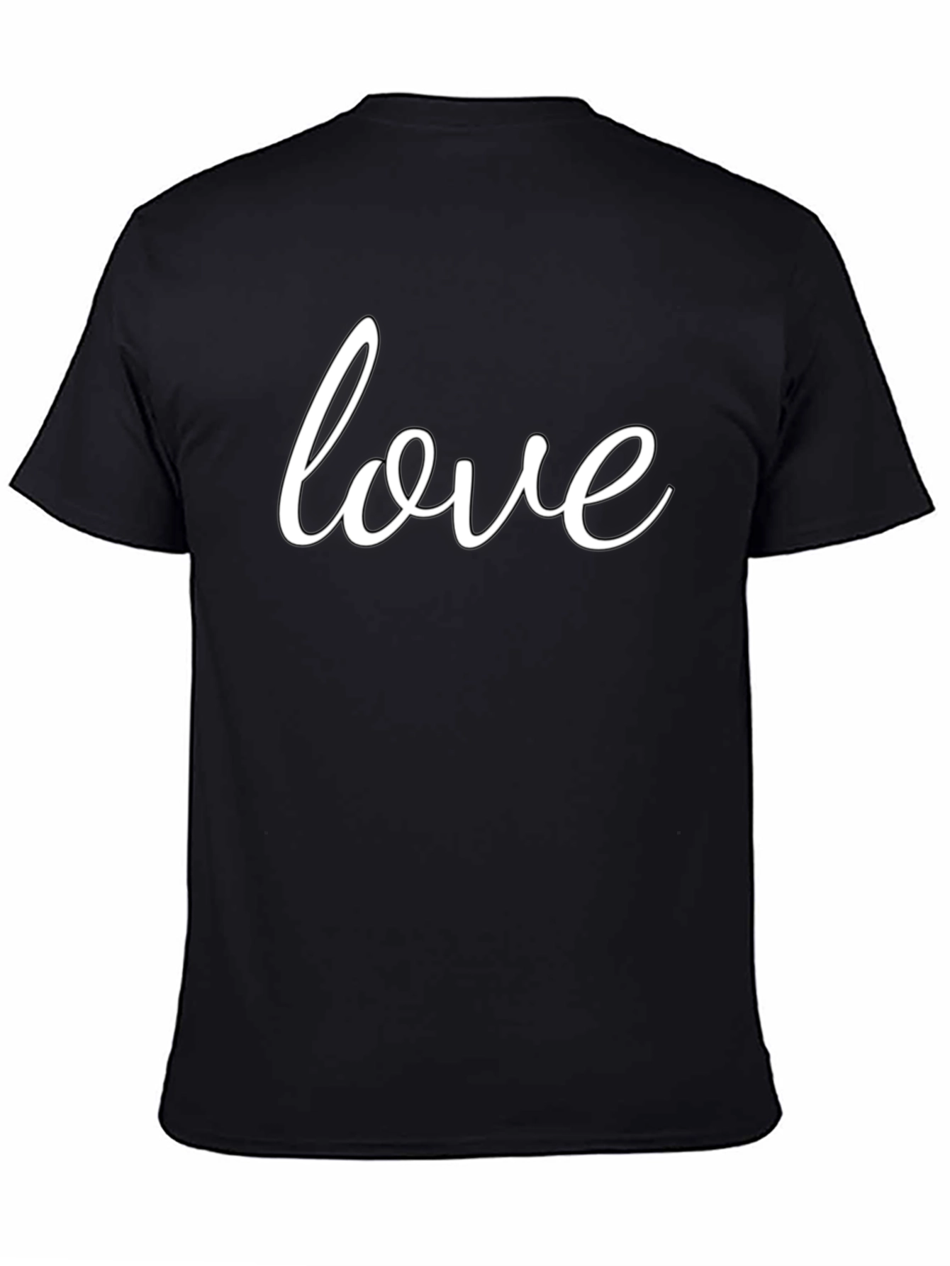 Love Script Black T-Shirt - Soft Cotton Tee