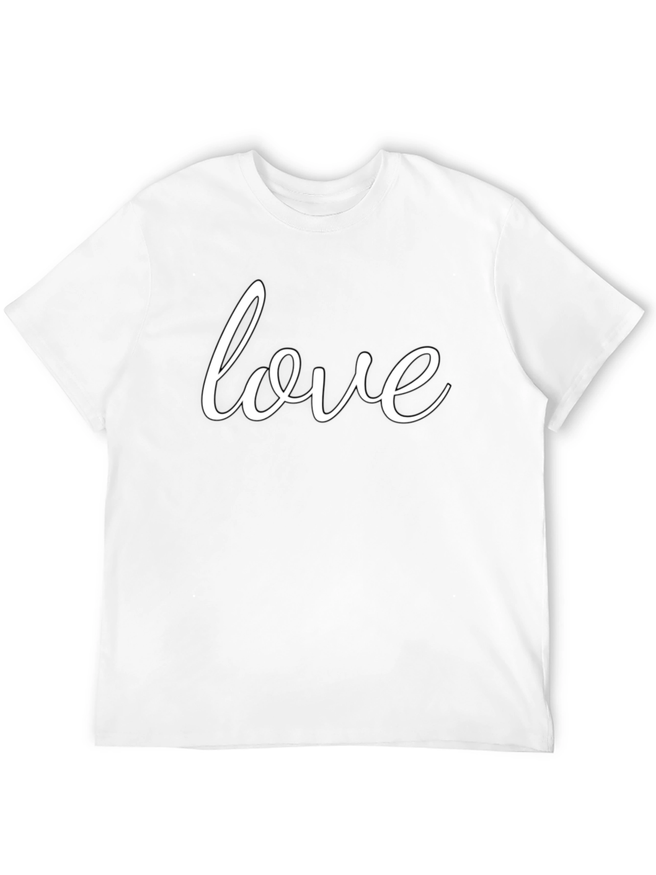 Love Script Black T-Shirt - Soft Cotton Tee
