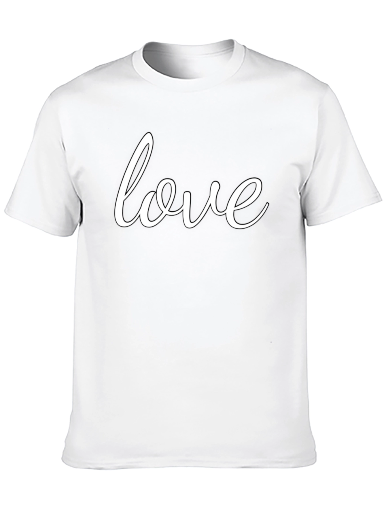 Love Script Black T-Shirt - Soft Cotton Tee
