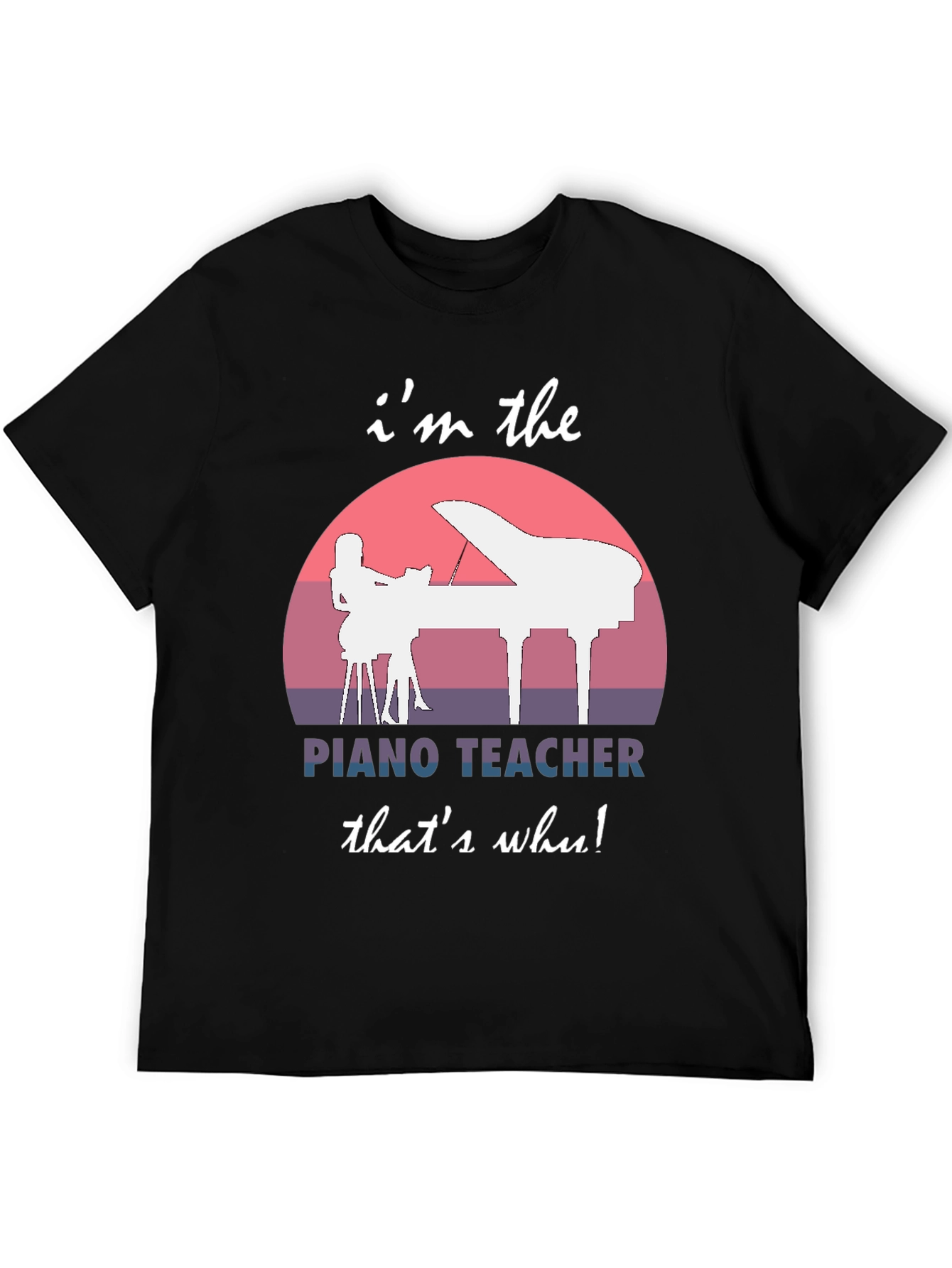 Piano Teacher Graphic Tee - Music Instructor Gift