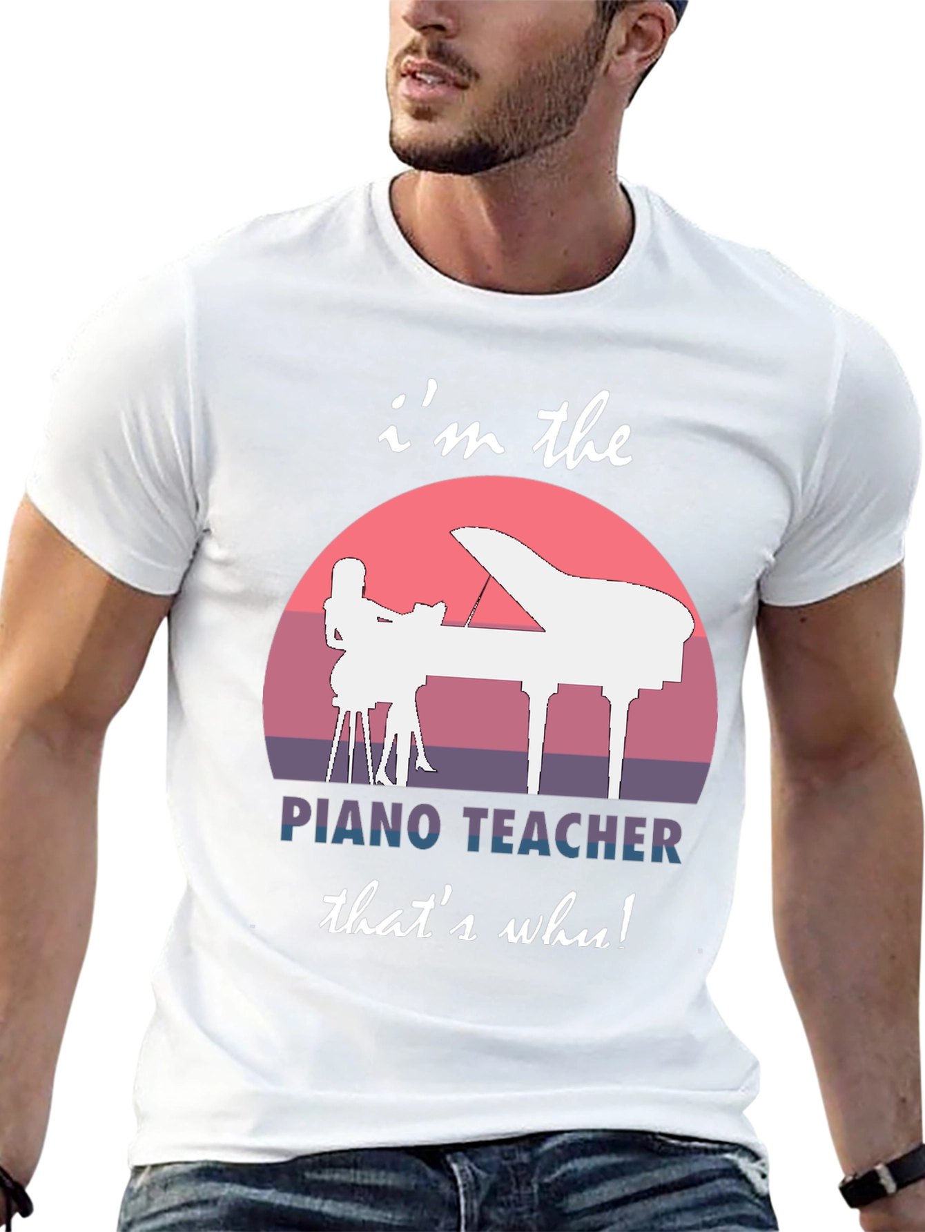 Piano Teacher Graphic Tee - Music Instructor Gift