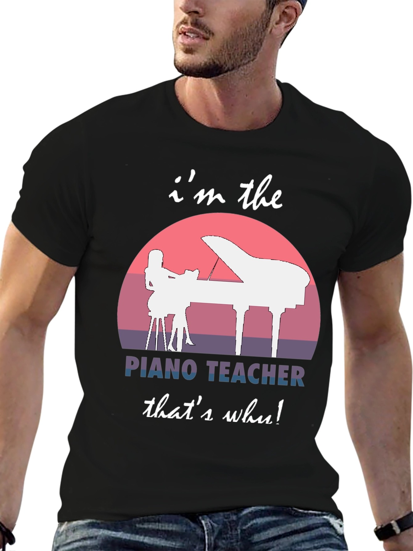 Piano Teacher Graphic Tee - Music Instructor Gift