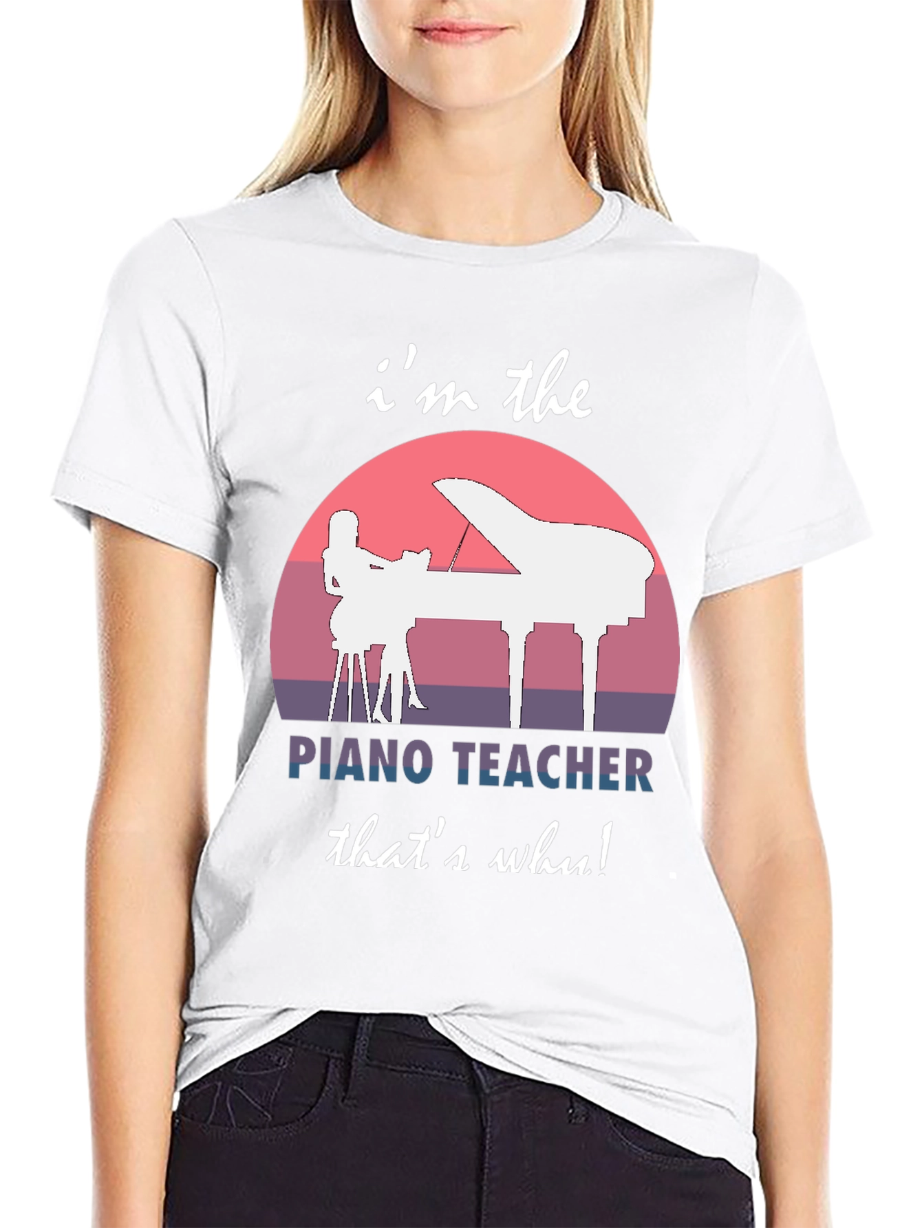 Piano Teacher Graphic Tee - Music Instructor Gift