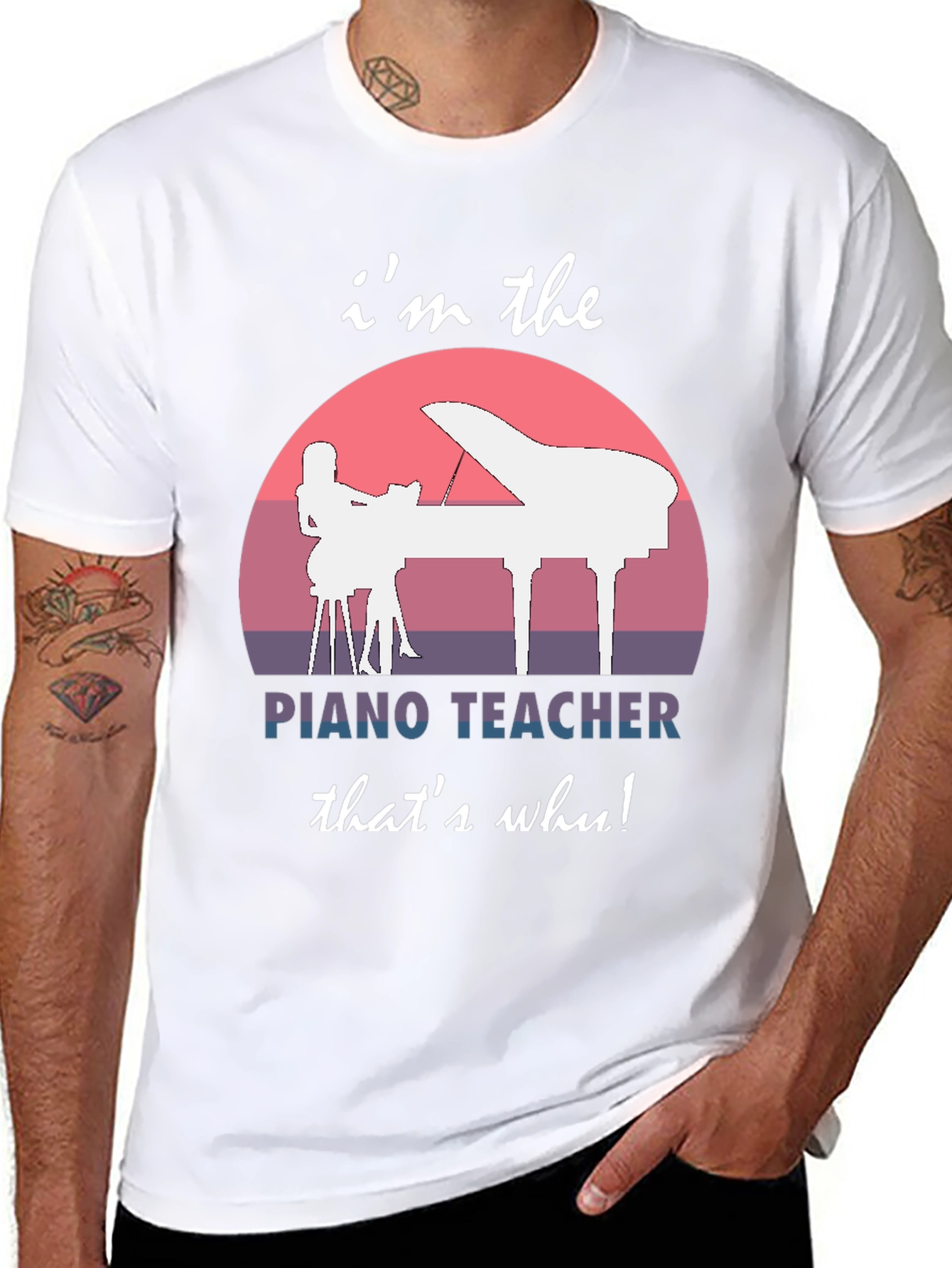 Piano Teacher Graphic Tee - Music Instructor Gift