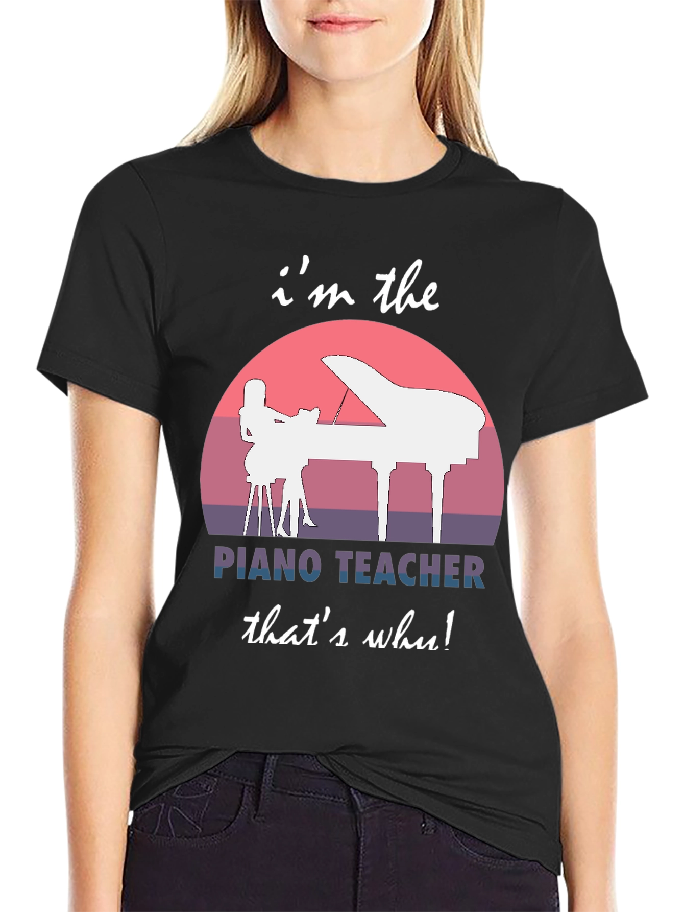 Piano Teacher Graphic Tee - Music Instructor Gift