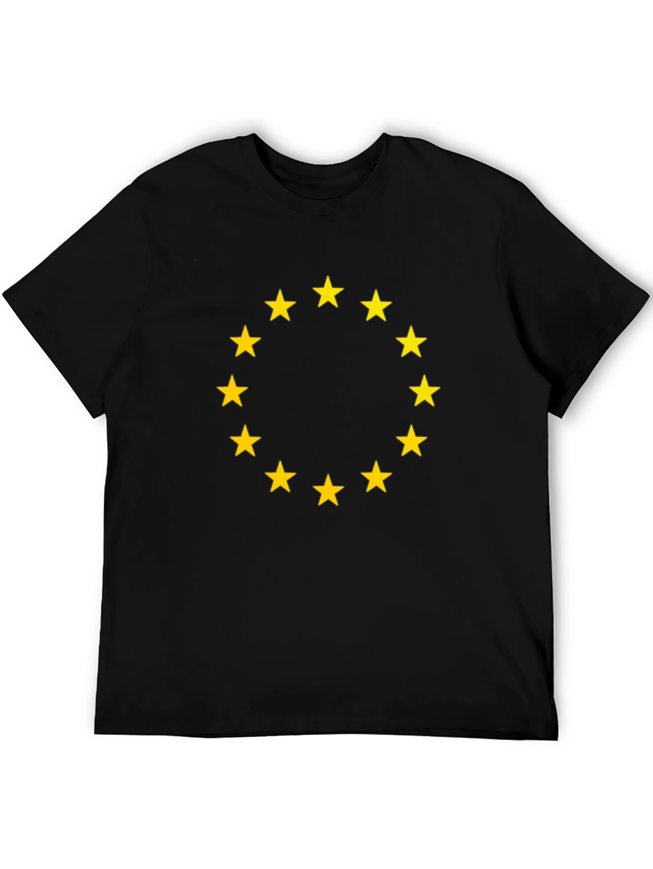 EU Stars Black T-Shirt - Euro Pride Apparel