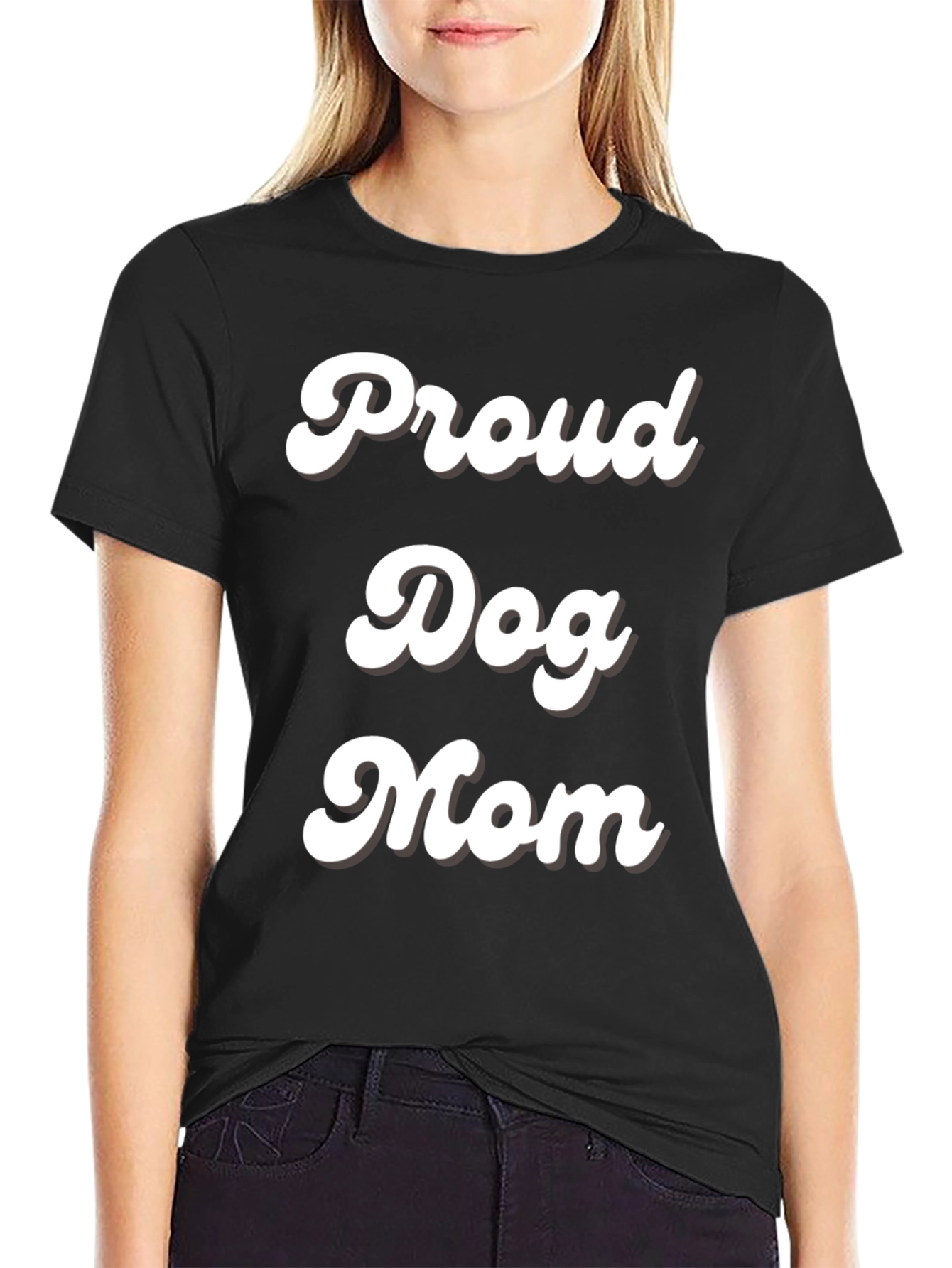 Proud Dog Mom Black T-Shirt