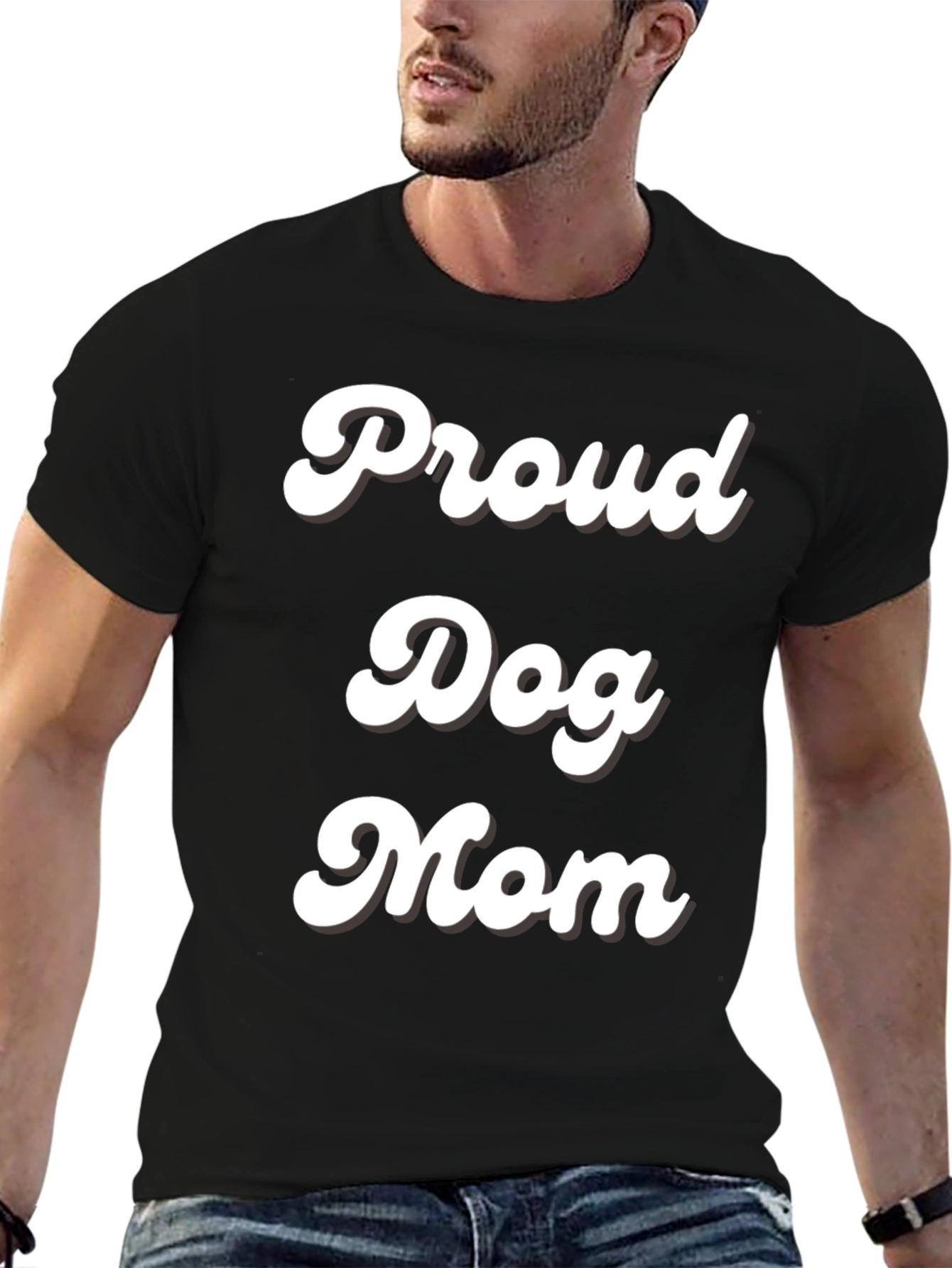 Proud Dog Mom Black T-Shirt