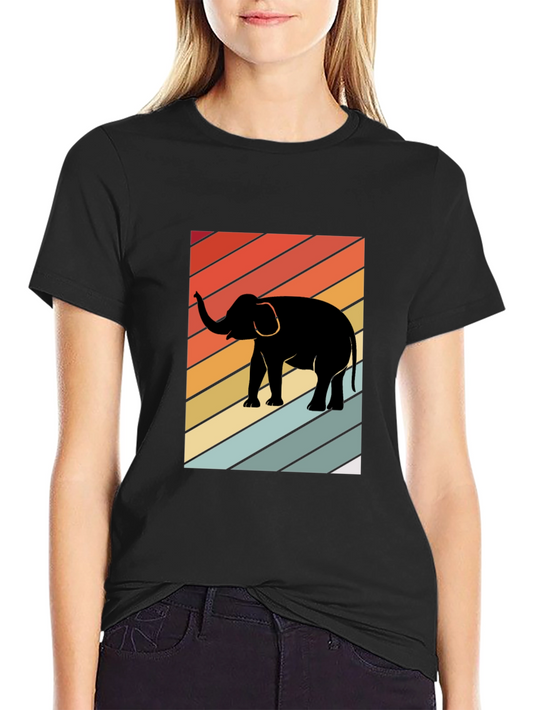 Retro Elephant Graphic T-Shirt