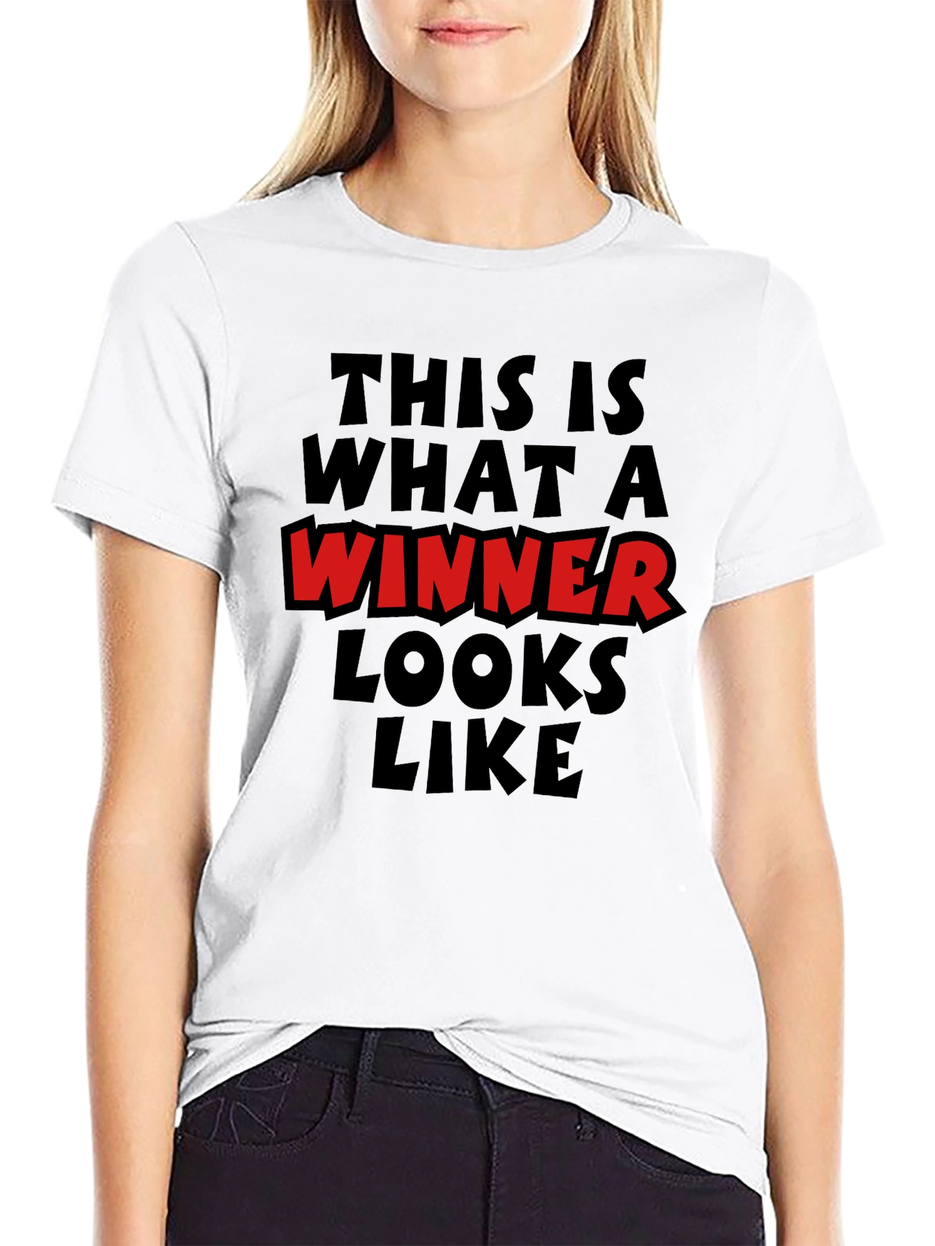 Winner Graphic Tee - Comfortable Black T-Shirt