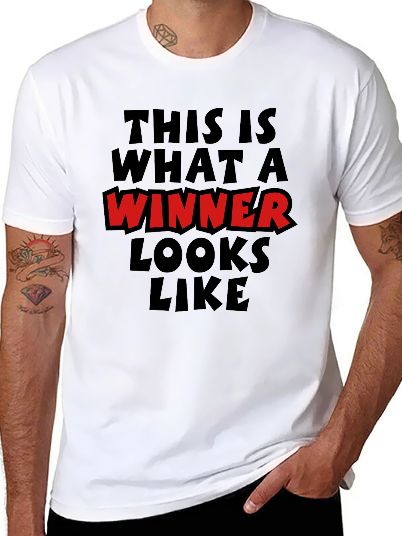 Winner Graphic Tee - Comfortable Black T-Shirt