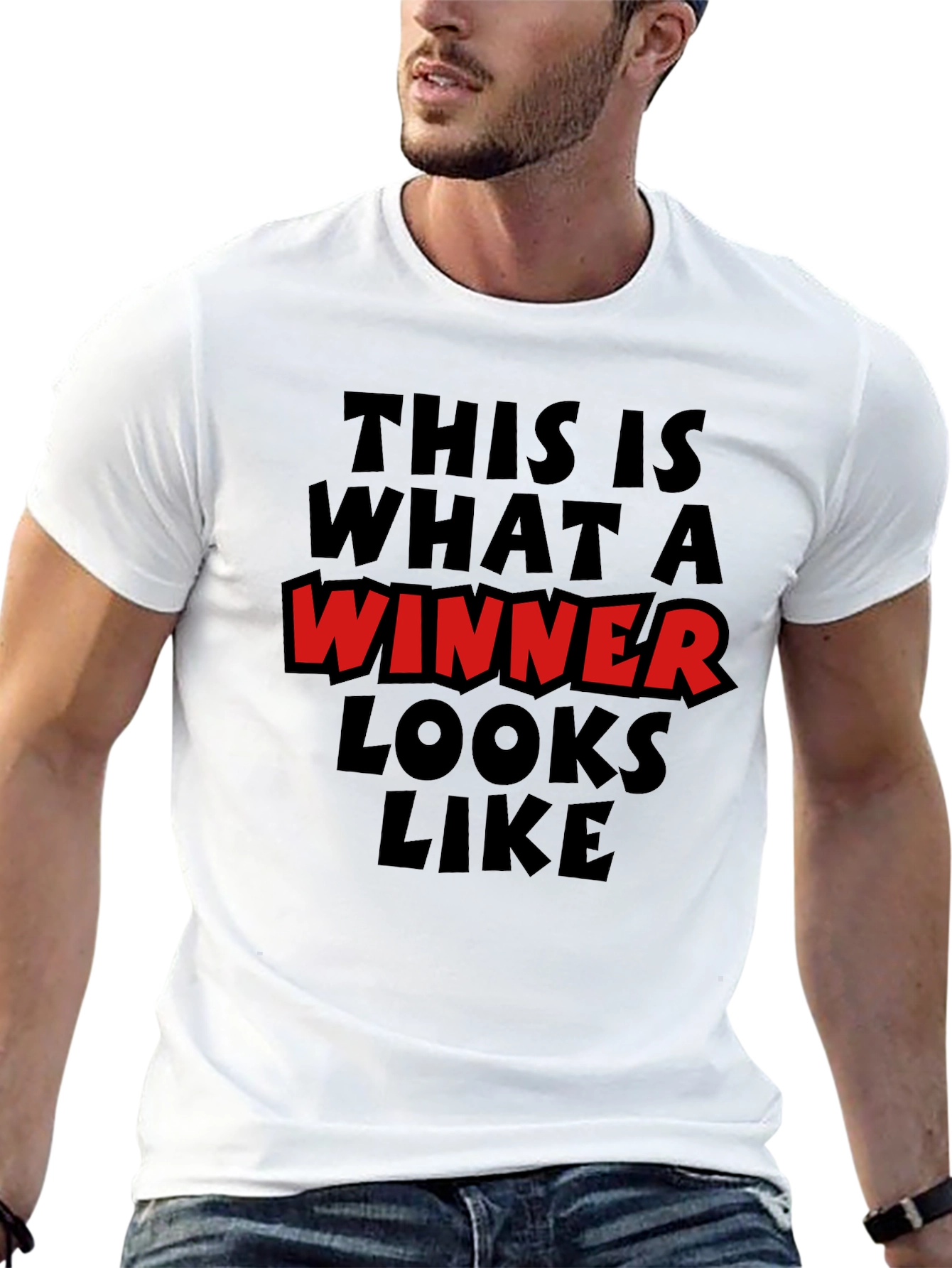 Winner Graphic Tee - Comfortable Black T-Shirt