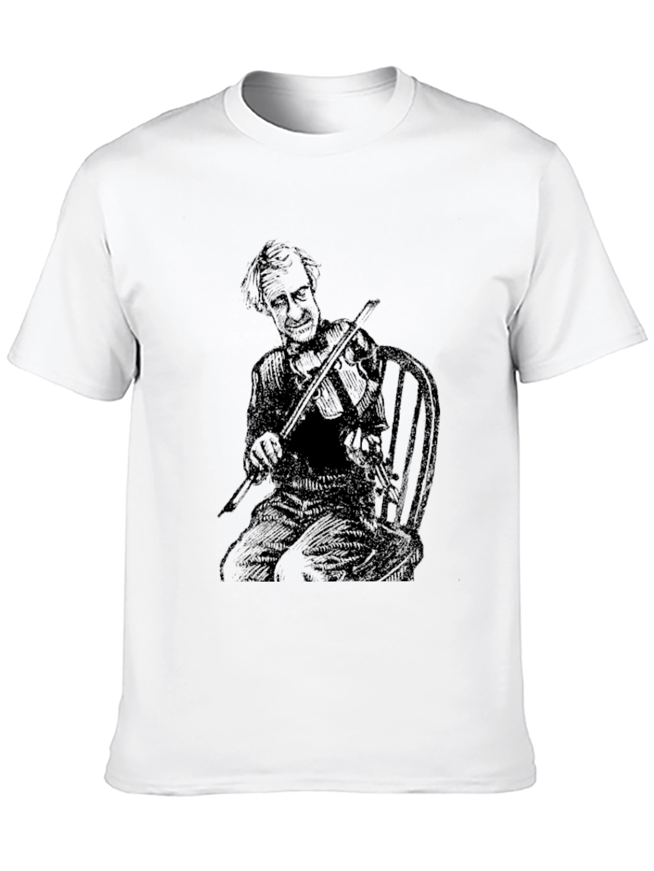 Musician Sketch T-Shirt - Black Cotton Tee