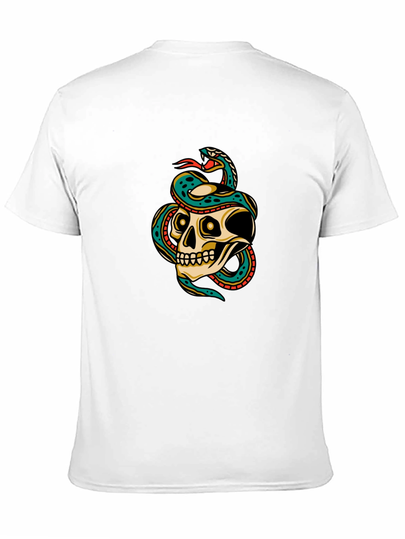 Skull and Snake Graphic Tee - Mens Black T-Shirt