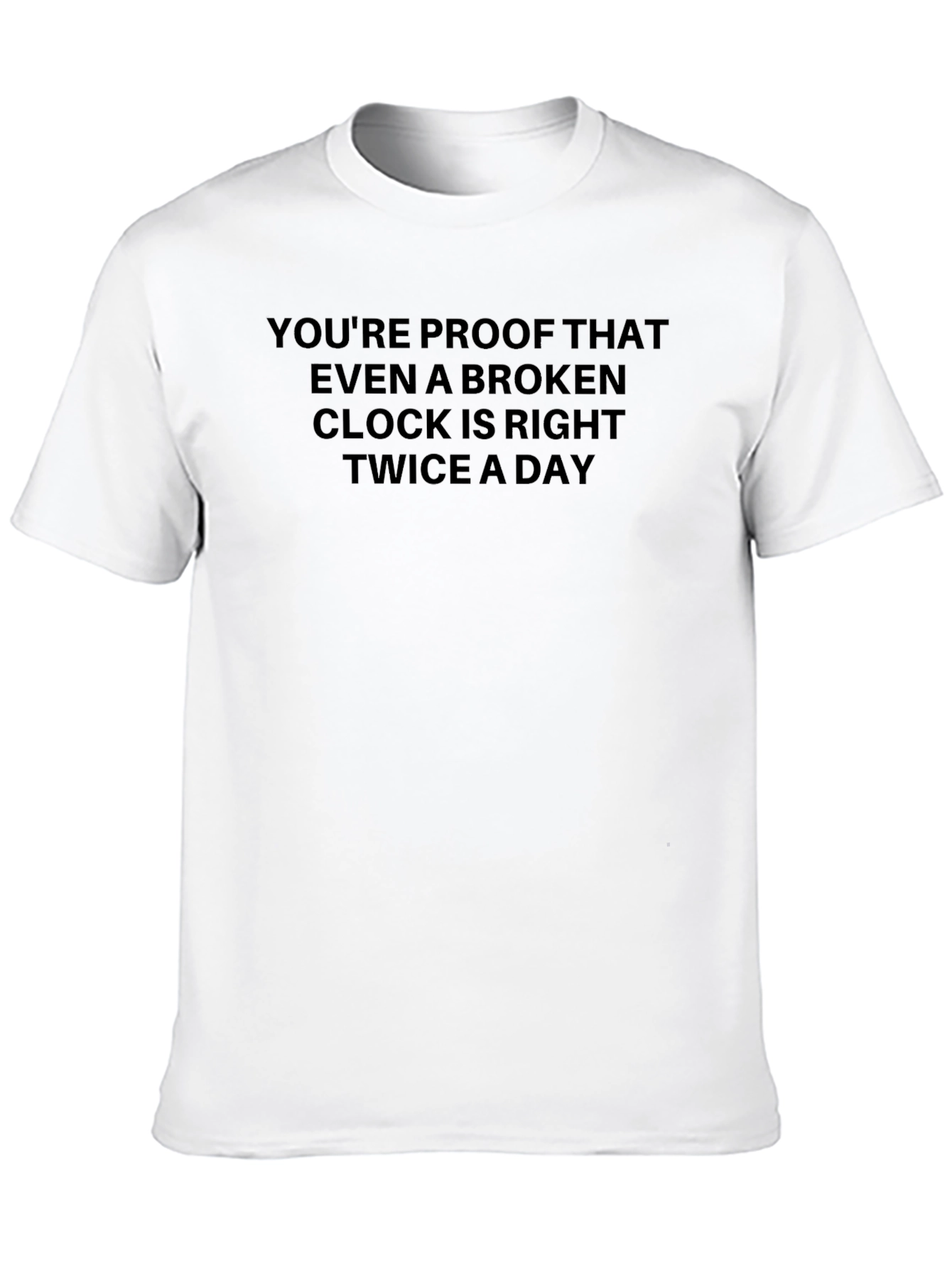 Humorous Broken Clock Graphic T-Shirt