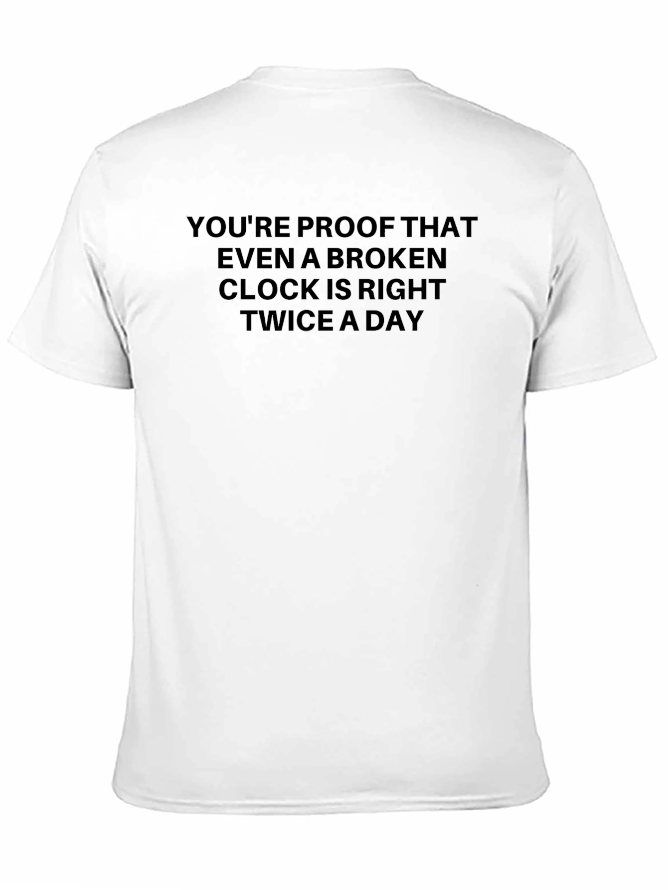 Humorous Broken Clock Graphic T-Shirt