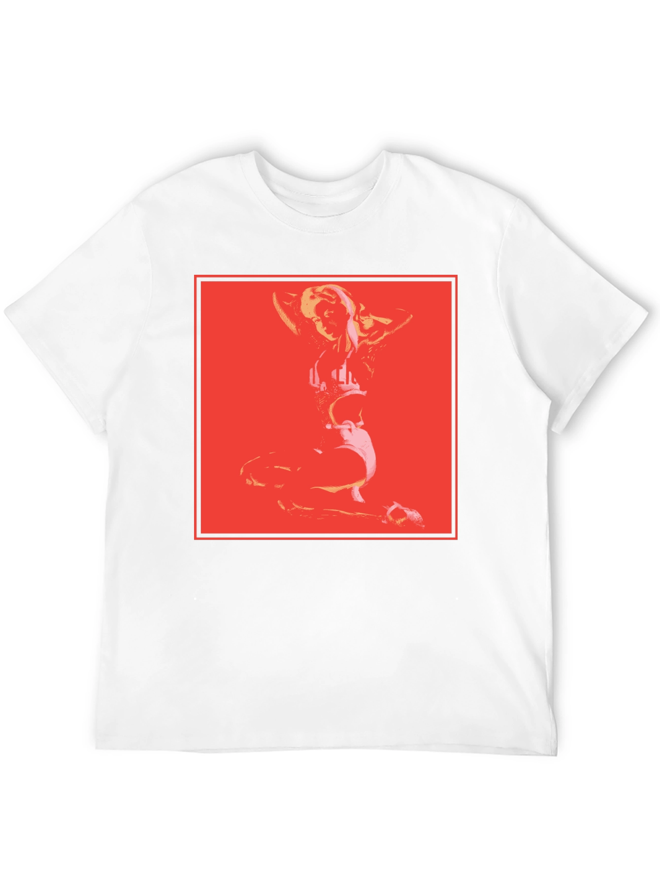 Retro Pop Art Graphic Tee - Black Cotton Blend