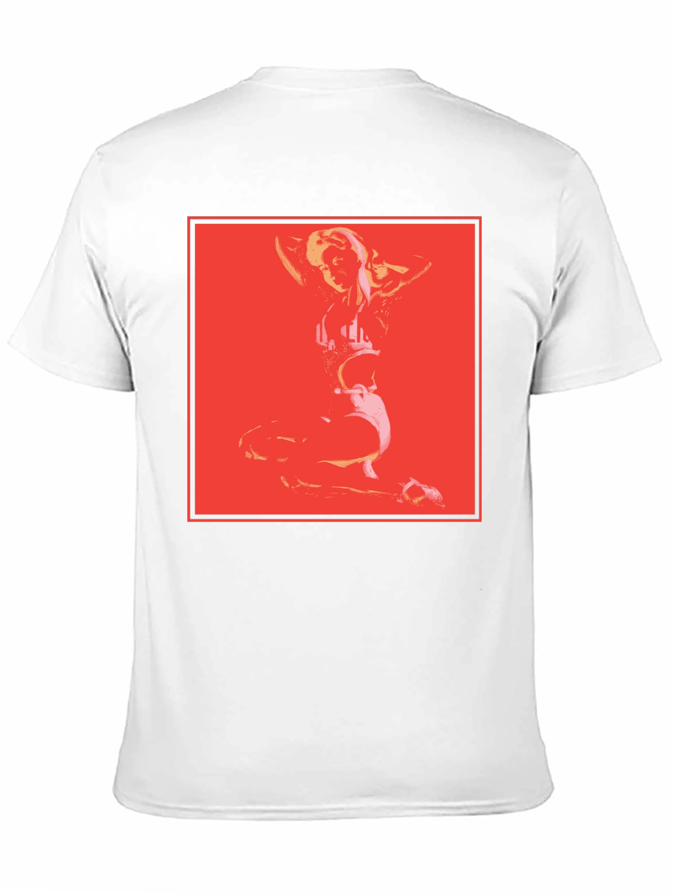 Retro Pop Art Graphic Tee - Black Cotton Blend