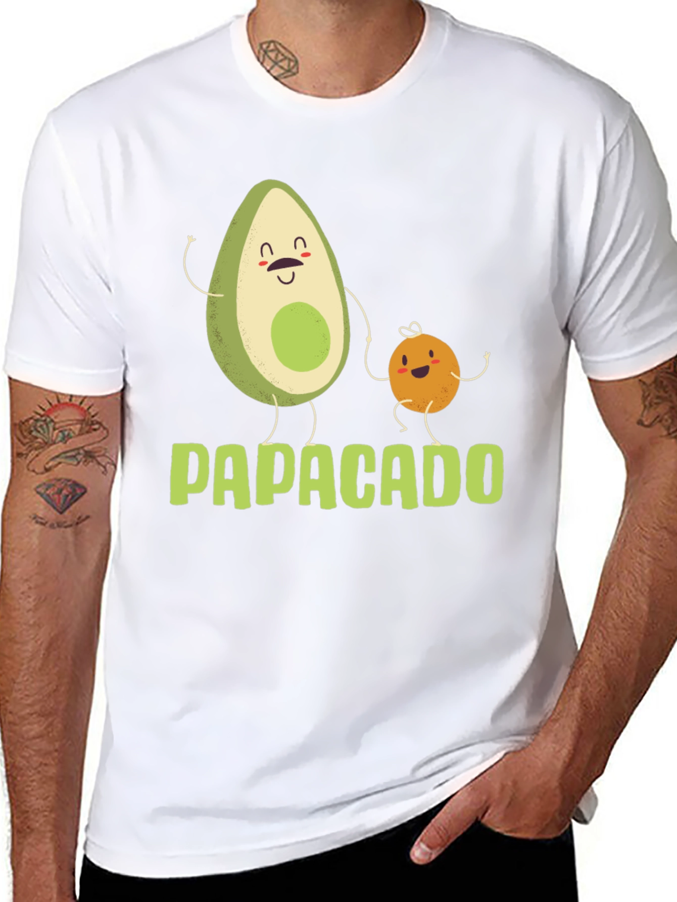Papacado Dad & Baby Avocado Matching T-Shirt