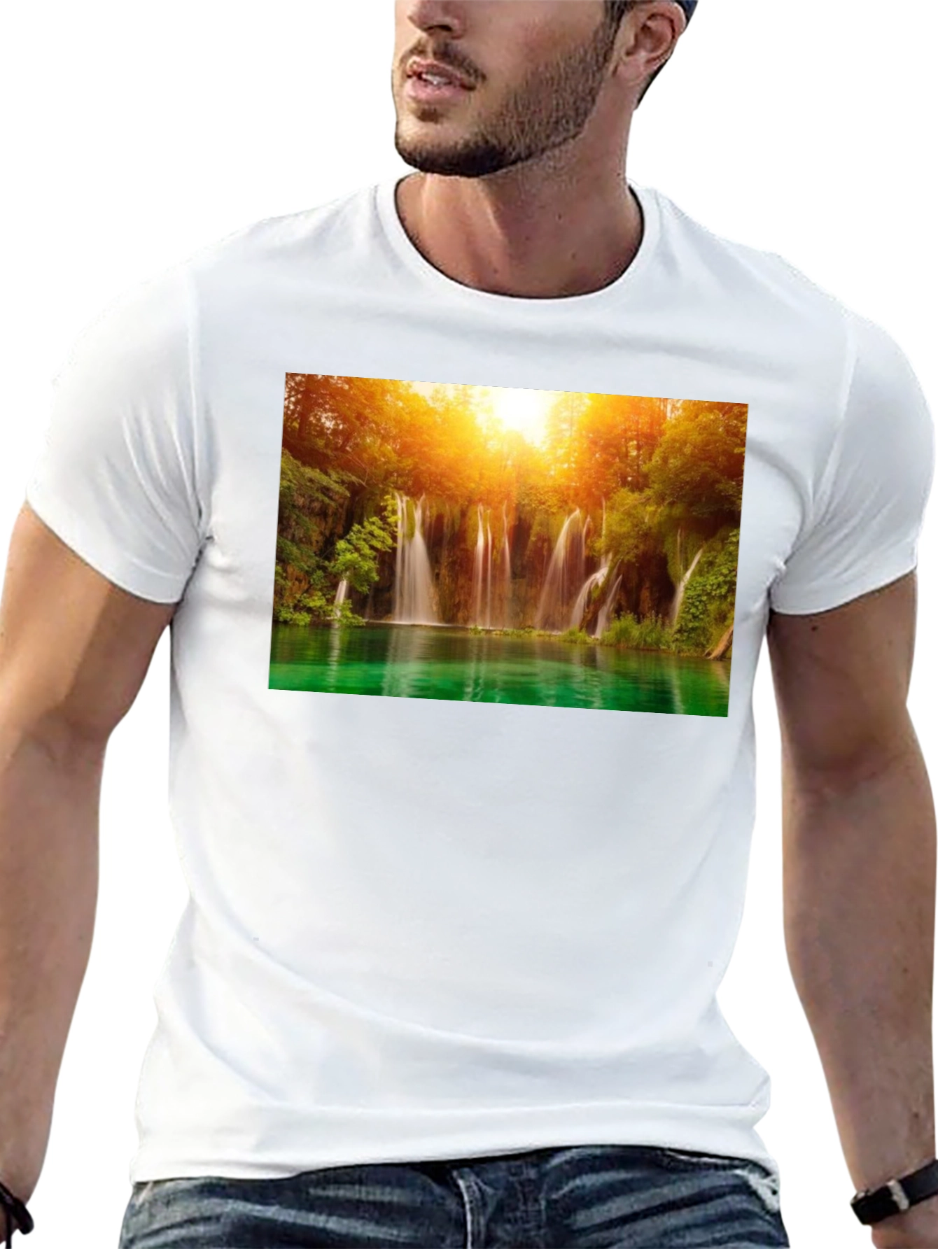 Waterfall Graphic T-Shirt - Nature Lover Tee