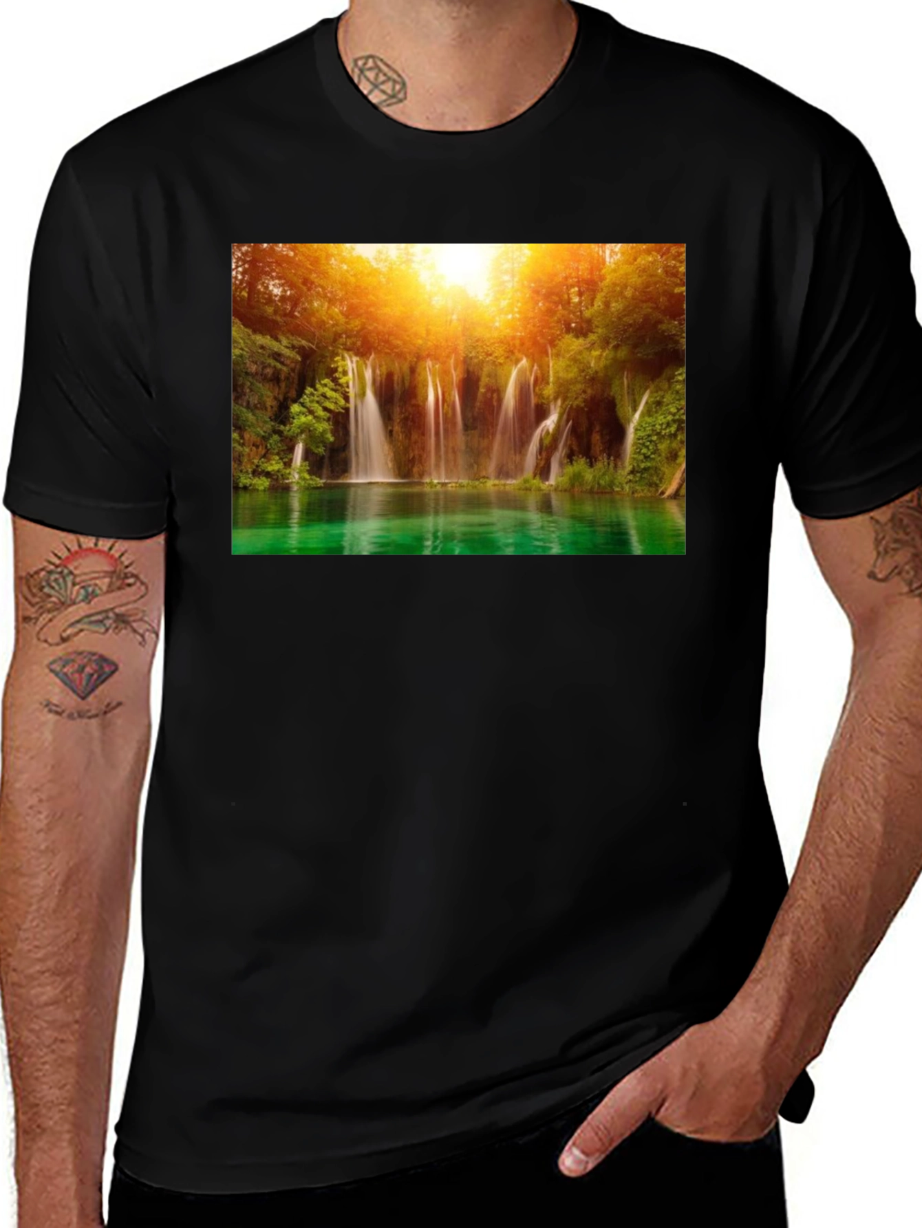 Waterfall Graphic T-Shirt - Nature Lover Tee