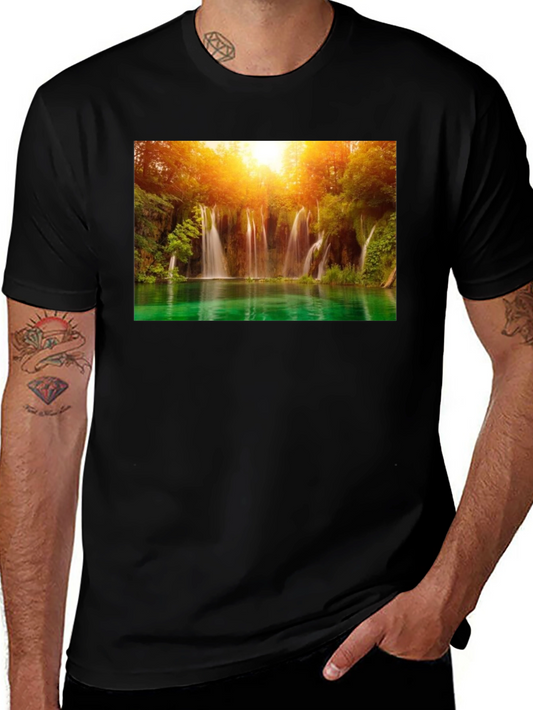 Waterfall Graphic T-Shirt - Nature Lover Tee
