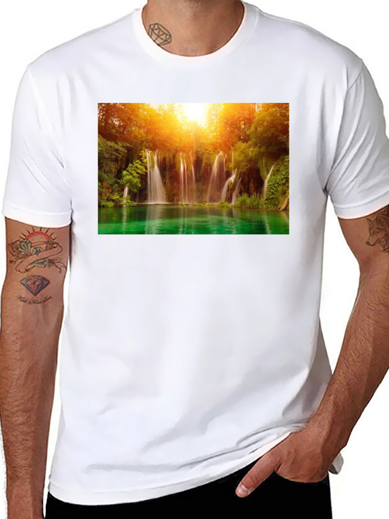 Waterfall Graphic T-Shirt - Nature Lover Tee