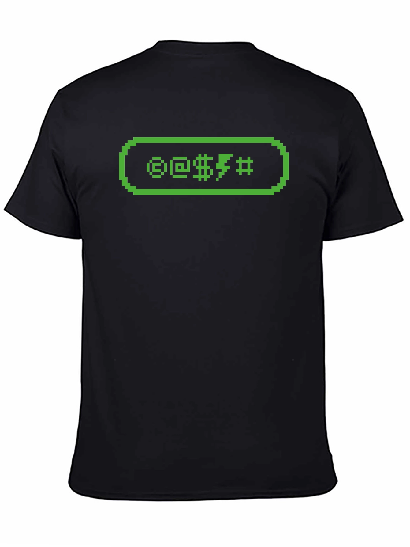 Pixelated Swearing Graphic Tee - Black T-Shirt