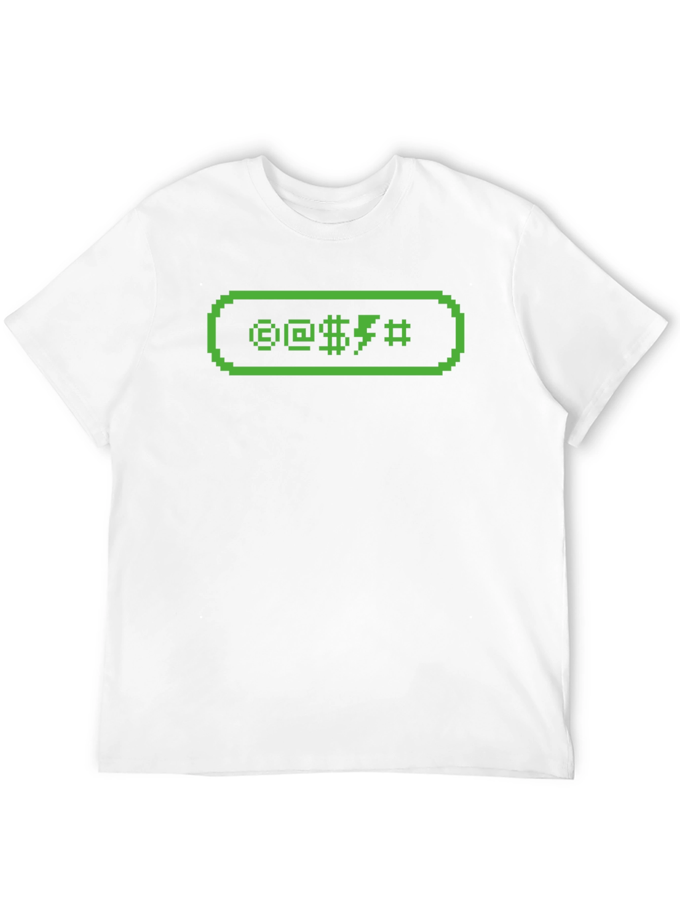 Pixelated Swearing Graphic Tee - Black T-Shirt