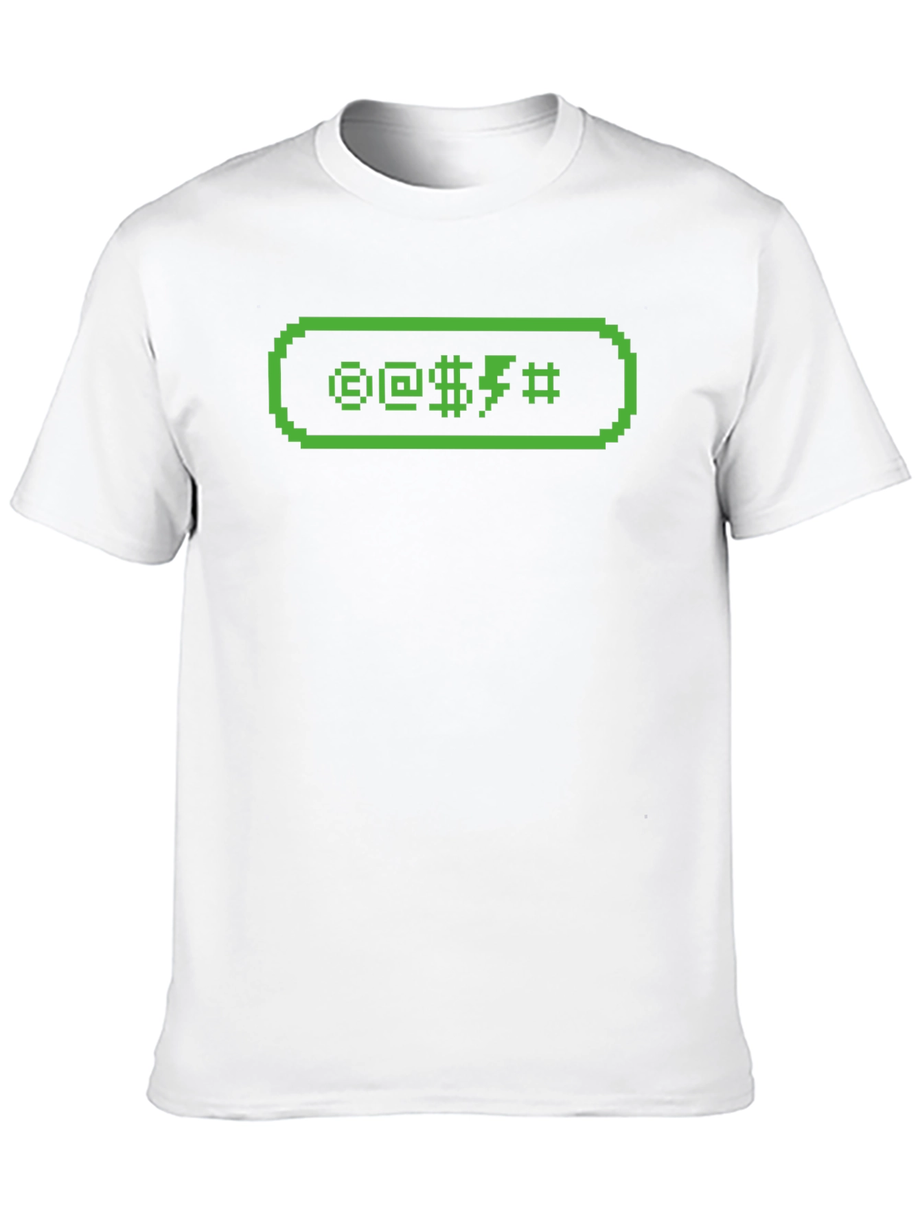 Pixelated Swearing Graphic Tee - Black T-Shirt