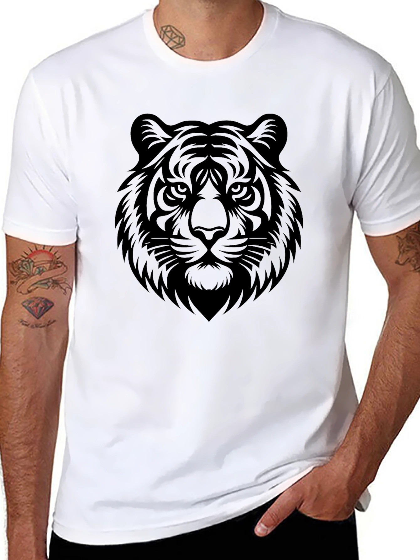 Black Tiger Graphic T-Shirt - Fierce Style