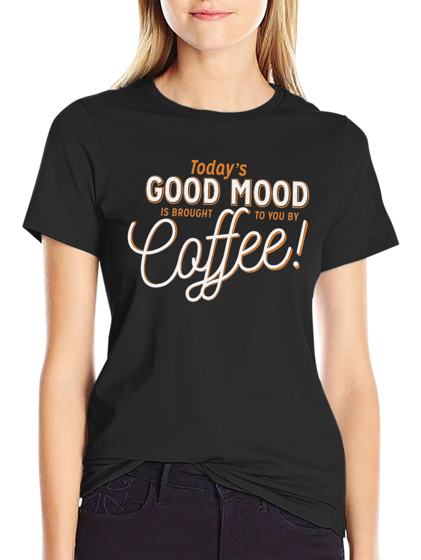 Todays Good Mood Coffee T-Shirt - Unisex Black Tee