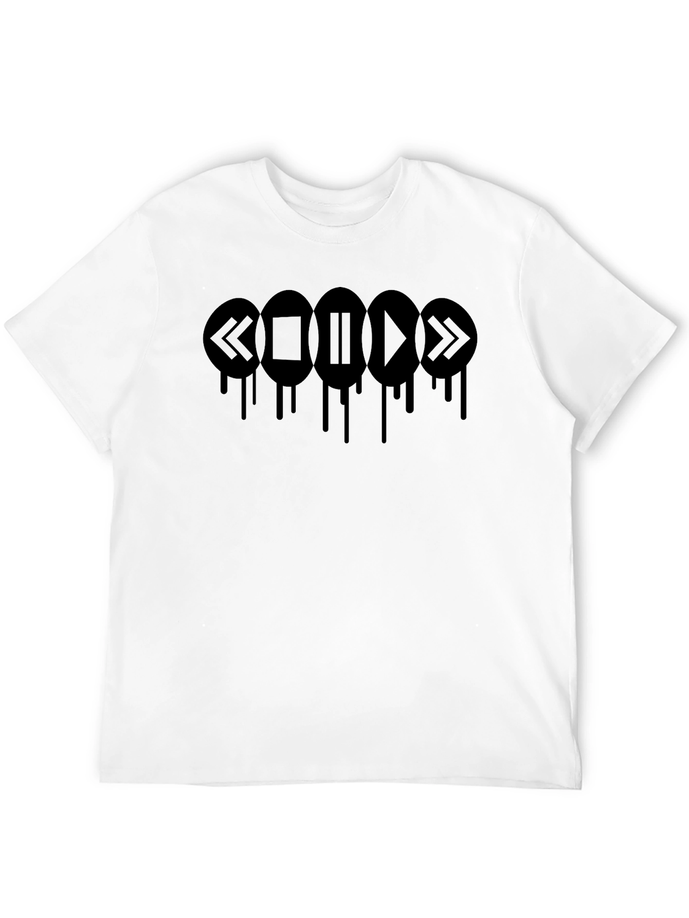 Dripping Media Player Black T-Shirt