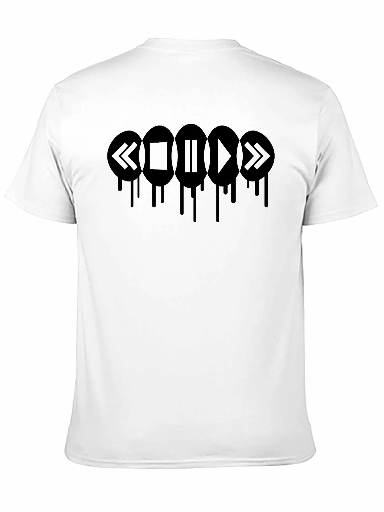 Dripping Media Player Black T-Shirt