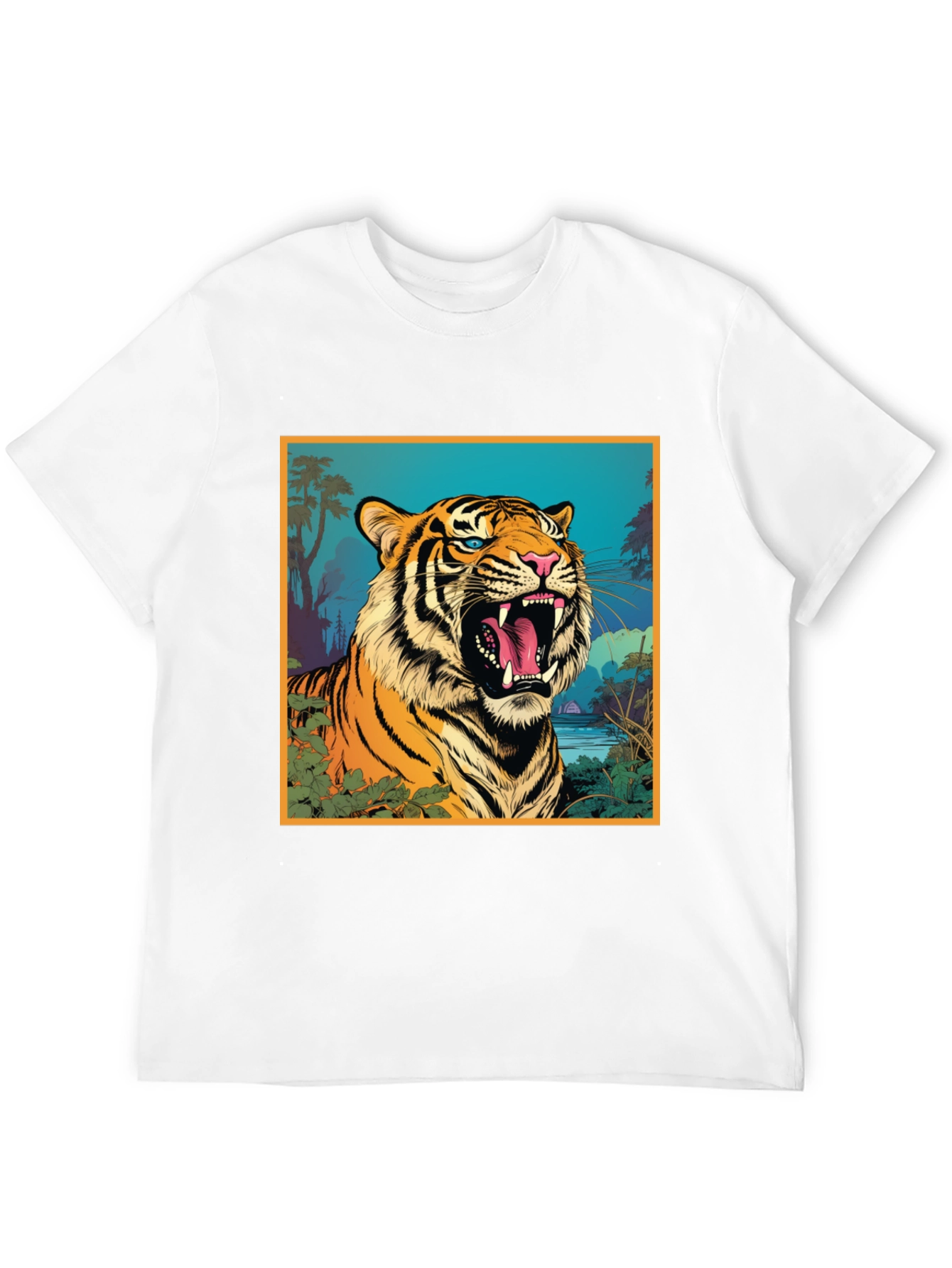 Tiger Graphic Tee - Bold & Vibrant Design