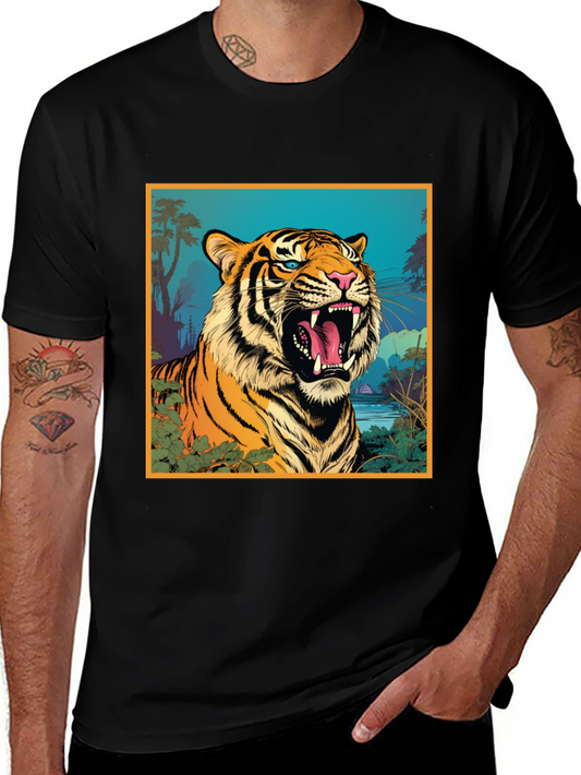 Tiger Graphic Tee - Bold & Vibrant Design